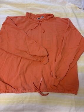 WEK The World To Dye For Orange Cotton Sweatshirt L/XL *flaws
